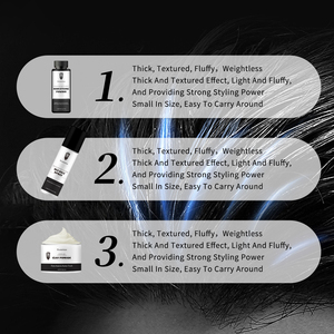 Kit de coiffure personnalisé Premium pour hommes Pommade volumatrice à l'argile en <span class=keywords><strong>poudre</strong></span> Spray au sel de mer pour modeler la texture des cheveux Ensemble de coiffure volumateur - Product Image 4