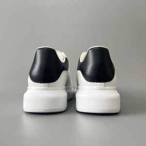 Nouveauté 2024, baskets plateforme unisexes, chaussures plates en cuir blanc et noir, grandes tailles 35-45, style designer, chaussures de skate - Product Image 2