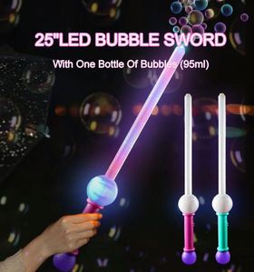 Ishine Épée à bulles LED 25 pouces, machine magique automatique avec bouteille de 95 ml, jouet portable pour enfants, idéal pour les événements extérieurs et les cadeaux promotionnels - Product Image 2