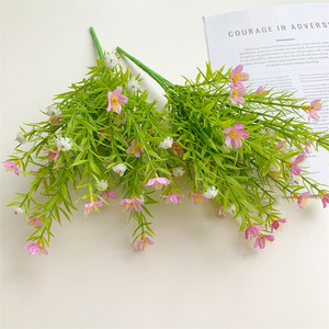 Bouquet de fleurs artificielles Muyu Chronicles, marguerites en plastique, décoration de mariage, accessoires de photographie pour la maison, présentoir commercial, plantes de bureau - Product Image 4