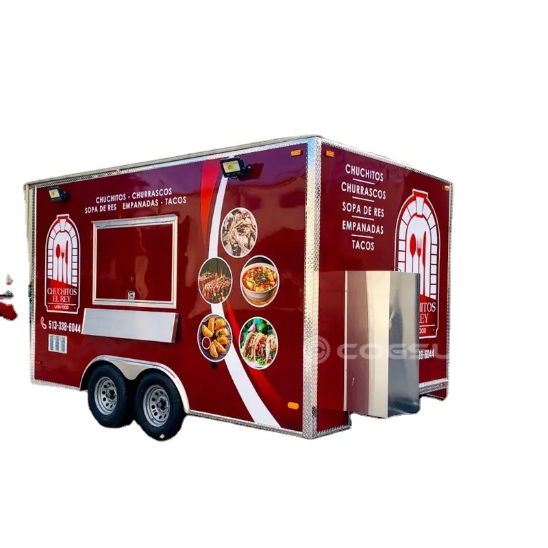 Hot Selling Coffee Taco Truck Fast Food Truck Food Trailer Restaurant Equipment 2/4/6 Stainless Steel Kiosk Juice Car Customized