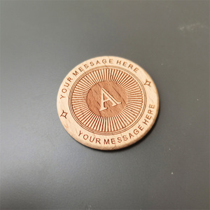 Rodajas de fichas de madera natural, monedas de madera redondas para proyectos de manualidades y manualidades - Product Image 3