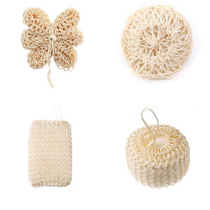 Vente en gros d'éponge de bain luffa brosse de bain exfoliante boule de corps en <span class=keywords><strong>sisal</strong></span> bouffée de peau pour les soins de la peau - Product Image 3
