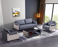 Nouveau bureau exécutif moderne de style italien mobilier réception salle de réunion canapé en cuir canapé Table ensemble