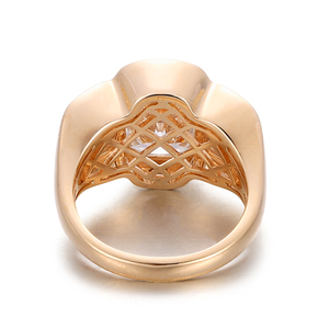 Anelli di Lusso in Oro Giallo Massiccio <span class=keywords><strong>18K</strong></span> con Diamanti Sintetici DEF Taglio Ovale, Gioielli Raffinati Personalizzabili per Uomo e Donna - Product Image 3