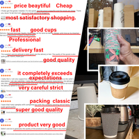 Gobelet à Café en Papier Personnalisé Biodégradable et Jetable, Simple ou Double Paroi Ondulée, avec Couvercles et Manchon
