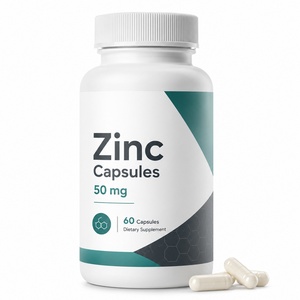 Capsules de zinc de qualité supérieure pour améliorer l'immunité, complément alimentaire pour adultes, 99 % pur, certifié GMP HACCP QS ISO, capacité de flacon personnalisable, le meilleur - Product Image 1