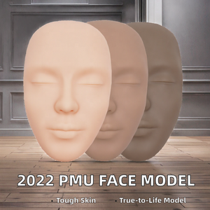 Peau d'entraînement en silicone intégrale, modèle réaliste souple et jetable pour la formation en maquillage permanent, microblading et tatouage sur mannequin. - Product Image 2