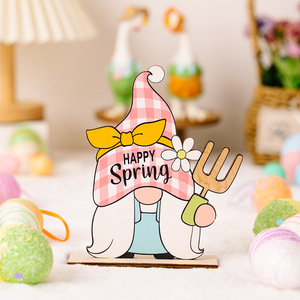 Conejo colgante sin cara para Fiesta de Primavera, conejo de madera encantador, adornos para fiesta de bienvenida, huevos de colores, feliz <span class=keywords><strong>día</strong></span> de Pascua - Product Image 5