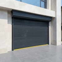 Porte à enroulement en alliage d'aluminium, commande électrique à distance, levage automatique, anti-vent et anti-poussière, portail roulant pour villas et garages