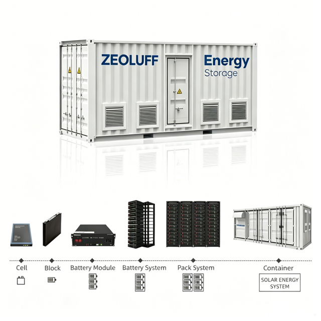 Industrial 2mw Solar System 4mwh Generator Solar Lithium Battery 2000kw All in One Bess Energy Storage Cabinet Container System