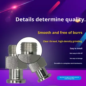 Support métallique pneumatique en cuivre plaqué, filetage M10x1 1/8, résistant à la corrosion, tête large, raccord droit, base robotique - Product Image 2