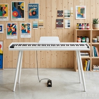 B119 88 Keys Electronic Piano Velocity Sensitive Keys PVC Wood Grain 5V Power Supply With Pedal Hole MIDI Port