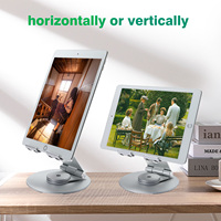 Support de tablette portable ergonomique, pliable, réglable, rotatif à 360°, en aluminium, pour ordinateur de bureau