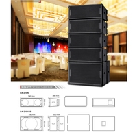 Système de sonorisation PA MALOX LA310P avec deux enceintes 3 voies de 10 pouces et un caisson de basses actif LA215P de 15 pouces, 1000W/2400W, haut-parleurs à aimants néodyme