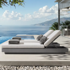 2020 Silla de playa de aluminio popular estera plegable Silla de playa comercial y silla de sombrillas para piscina de playa en color azul - Product Image 1