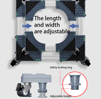 Base universelle pour machine à laver en acier inoxydable Support de support de levage mobile pour tambour de réfrigérateur Support de base pour climatisation