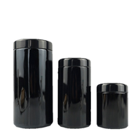 Pot en verre noir haut de gamme de grande capacité 1000 ml, pour crème, stockage de thé, hermétique, anti-lumière, bouteille épaissie