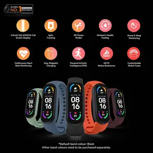 M6 Bluetooth Tracking Sleep MonitorHeart Rate Fit Bit Smart Band Fitness Bracelet TFT Color AMOLED Screen Smart Watch Smartwatch