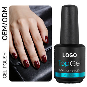 OEM/ODM Gel UV 2-en-1 15ml Non Toxique Sans HEMA Logo Personnalisé & Marque Privée Top Coat pour Salons de Manucure - Product Image 1