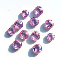 Vente en gros de pierres de zircone cubique en vrac, taille ronde et taille damier, multicolores, pour la fabrication de bijoux
