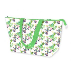 Sacs de plage en polyester avec imprimé personnalisé, fourre-tout pliable et mignon à motifs frais, été, automne, printemps, sorties à la plage, commande en gros - Product Image 2