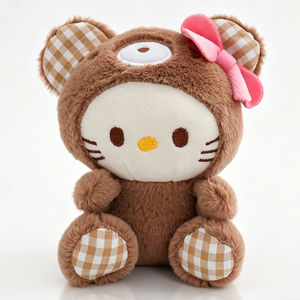 Figura de Anime de 8-15 cm, Derivados Animados de Kitty y Melody, Muñeco de Peluche con Patrón a Cuadros, Juguetes de Peluche de Sanrio - Product Image 2