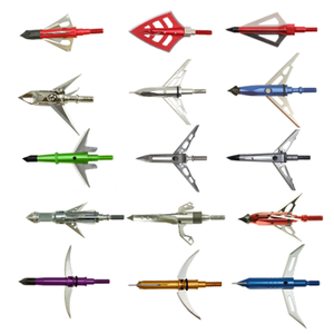 Bắn Cung Cố Định 2-4 Blades Broadhead Arrowhead 100 Hoặc 125 Hạt Thép Không Gỉ Mũi Tên Head Hunting Mẹo - Product Image 4