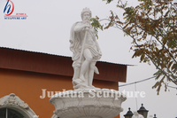 Fontaine d'eau en pierre naturelle, grande fontaine d'extérieur de Style grec avec pommeau