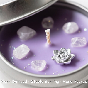 Cadeaux Bain Soulagement du stress Méditation Aromathérapie Bougie parfumée Chakra artisanale avec cristal pour femmes - Product Image 2