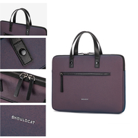 Sac à main pour ordinateur portable de grande capacité, léger, avec doublure douce et moelleuse, 14 à 15,6 pouces, pour le bureau, les voyages, personnalisable OEM