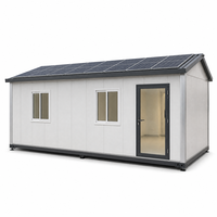 Unité de maison mobile et système de panneaux solaires montés sur le toit pour site isolé hors réseau
