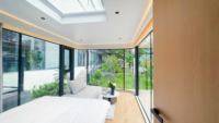 Maison Capsule Spatiale, Cabine Apple, Cabine Modulaire Intelligente, Hôtel Capsule Préfabriqué, Tiny Pod, Villa de Vacances Zcamp K6 avec Balcon