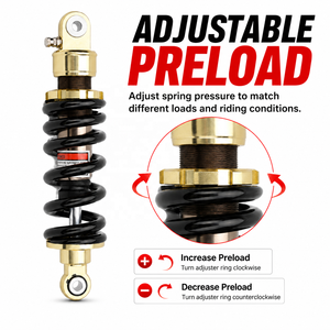 <span class=keywords><strong>Amortisseur</strong></span> arrière réglable pour moto 260 mm, suspension avec ressort de 11 mm pour moto tout-terrain 70-150cc, <span class=keywords><strong>quad</strong></span>, kart, scooter - Product Image 3