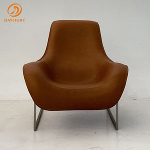 Direct usine personnalisé moderne italien relax canapé en cuir orange loisirs chaises salon loisirs <span class=keywords><strong>chaise</strong></span> <span class=keywords><strong>longue</strong></span> ensemble <span class=keywords><strong>de</strong></span> meubles - Product Image 2
