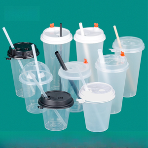 U Shape 16 Oz PP Plastic Cups Durable Disposable Food Grade Beverage Containers Lids Custom <b>Logo</b> Single <b>Wall</b> for Coffee Juice - Product Image 5