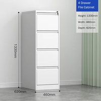 Armoire à tiroirs en acier avec revêtement en poudre antirouille, armoire de rangement en métal durable pour le stockage commercial et industriel