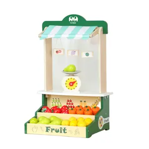 Fruits de famille en bois vente décrochage décrochage de légumes petit supermarché bébé Puzzle Parent-enfant jouets interactifs cadeaux pour enfants