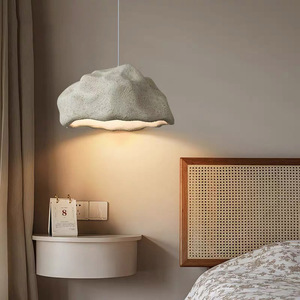 <span class=keywords><strong>Lampadario</strong></span> Wabi Sabi Classico con Paralume in Resina, Lampada a Sospensione <span class=keywords><strong>Nuvola</strong></span> Bianca Stile Nordico per Ristorante - Product Image 2