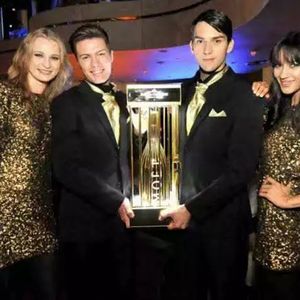 RICHSHINING metallo dorato gabbia led bottiglia presentatore LED bastone fiammeggiante vino inserzione porta bottiglia glorificatore per Nightclub KTV - Product Image 5