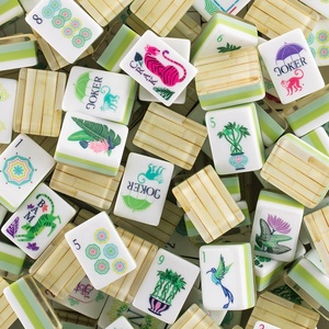 Jeu de Mahjong en Acrylique Coloré, Conforme NMJL, Tuiles Faciles à Lire avec <span class=keywords><strong>des</strong></span> Jokers, Idéal pour les Amateurs de Mahjong, Cadeaux pour Fêtes et Vacances - Product Image 1