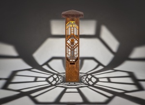 Lampadaire extérieur Nordlux Helix Corten en acier corten - Product Image 2
