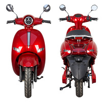 Motor Listrik Retro Wuxi CKD SKD 12 inci 1100/1300W Kecepatan 65km/jam, Moped Listrik Retro untuk Dewasa