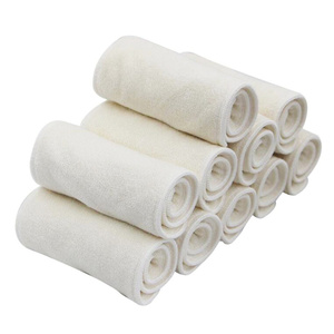 Inserciones de pañales reutilizables de rizo de bambú personalizadas de 4 capas, almohadillas de remojo para bebés absorbentes ecológicas, refuerzo suave - Product Image 1