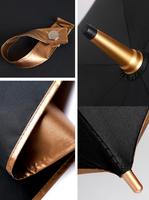 Grand parapluie de golf coupe-vent pliable semi-automatique de luxe YH Logo personnalisé en fibre de verre promotionnel imprimé
