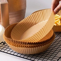 Doublure en papier jetable en silicone antiadhésive 100 pièces pour friteuse à air de 7.9 pouces avec certification FSC et FDA