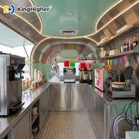 Remorque alimentaire entièrement équipée, camion de crème glacée mobile personnalisé, remorque de restauration commerciale, chariot de traiteur pour glaces et granités