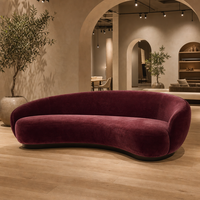 Tissu d'ameublement en velours tricoté 180 GSM 110 pouces, velours polyester doux pour housse de canapé