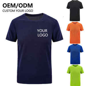 Promotional Running Quick Dry Polyester Mesh Blank T-Shirt Sport Gym Short Custom Embroidery Printing Logo Fitness T Shirts