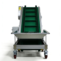 Convoyeur à bande inclinée AST Hopper, vitesse réglable, 2 couches, durable, pour l'agriculture, la transformation alimentaire, l'exploitation minière, le recyclage, l'industrie, le transport de marchandises en vrac